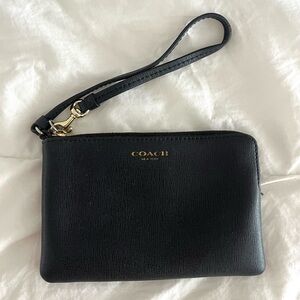 Coach Wristlet Black & Gold